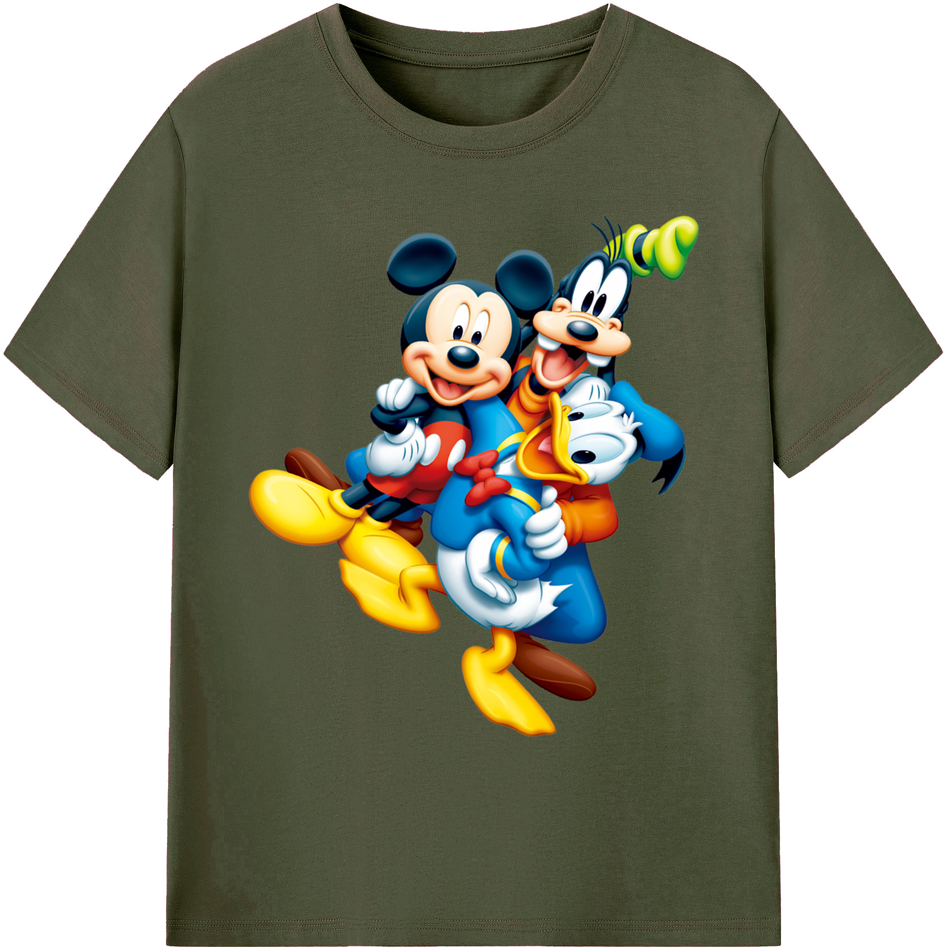 ミッキーマウス Mickey Mouse 綿100％ メンズ半袖Tシャツ｜肌触りやわらか＆通気性